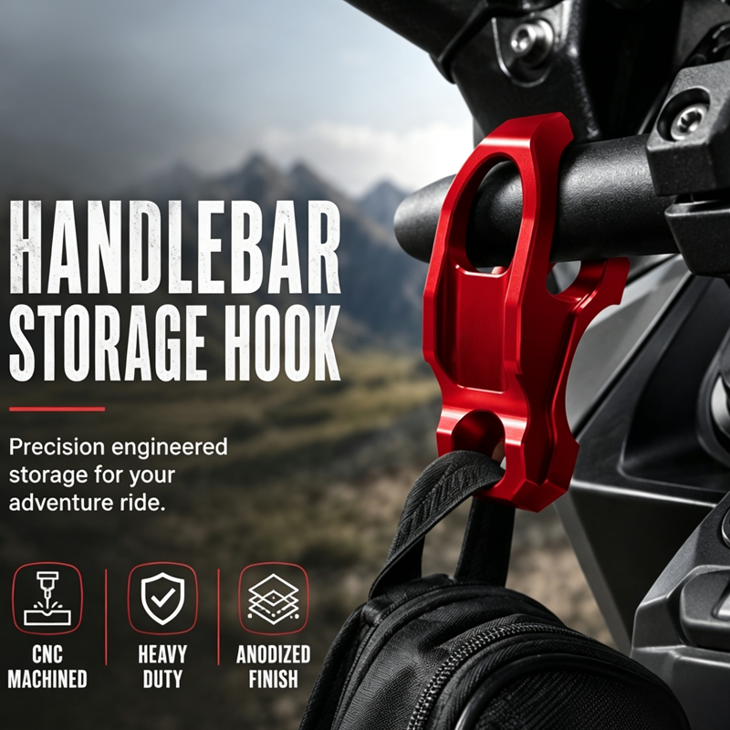 🏔️ ¡Compra 1 y Lleva 2! 💪 Gancho de Manillar Secure Carry – Aluminio CNC, Alta Resistencia y Ajuste OEM 🛡️