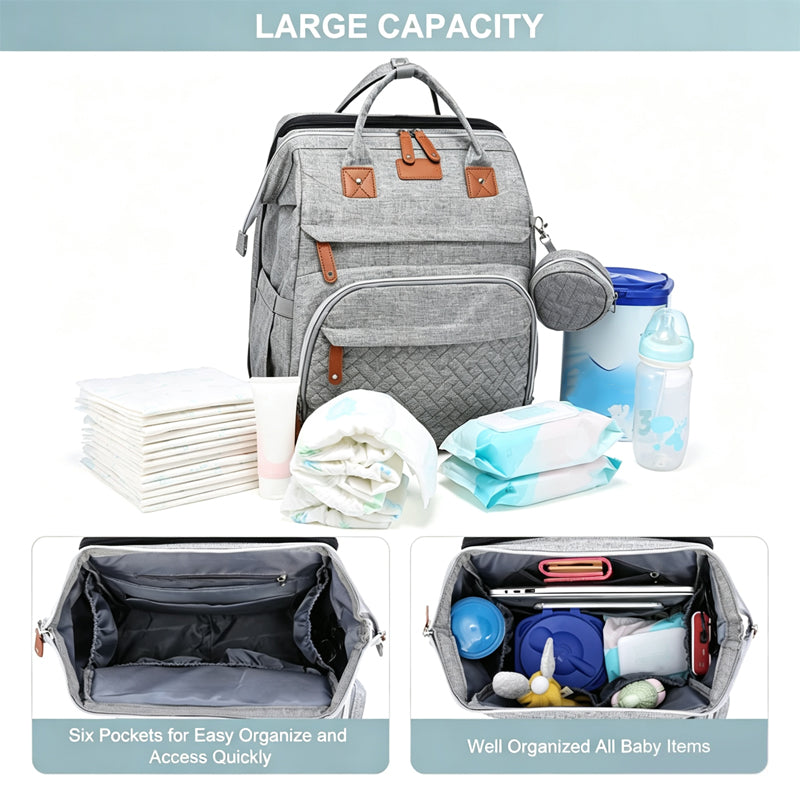 👶🔥 ¡50% DE DESCUENTO! Mochila Pañalera Plegable con Estación de Cambio – Espaciosa, Organizada y Fácil de Transportar 🎒✨
