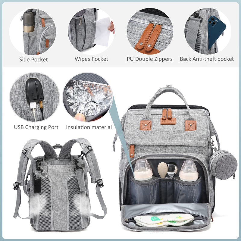 👶🔥 ¡50% DE DESCUENTO! Mochila Pañalera Plegable con Estación de Cambio – Espaciosa, Organizada y Fácil de Transportar 🎒✨