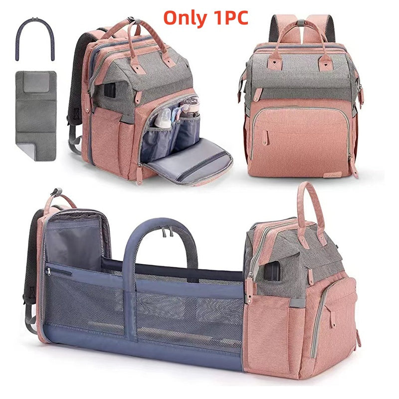 👶🔥 ¡50% DE DESCUENTO! Mochila Pañalera Plegable con Estación de Cambio – Espaciosa, Organizada y Fácil de Transportar 🎒✨