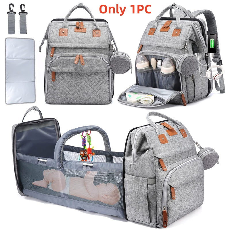 👶🔥 ¡50% DE DESCUENTO! Mochila Pañalera Plegable con Estación de Cambio – Espaciosa, Organizada y Fácil de Transportar 🎒✨