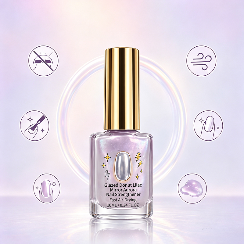 📢📢50% DE DESCUENTO !! ⏰Fortalecedor de Uñas Espejo Brillante Lila