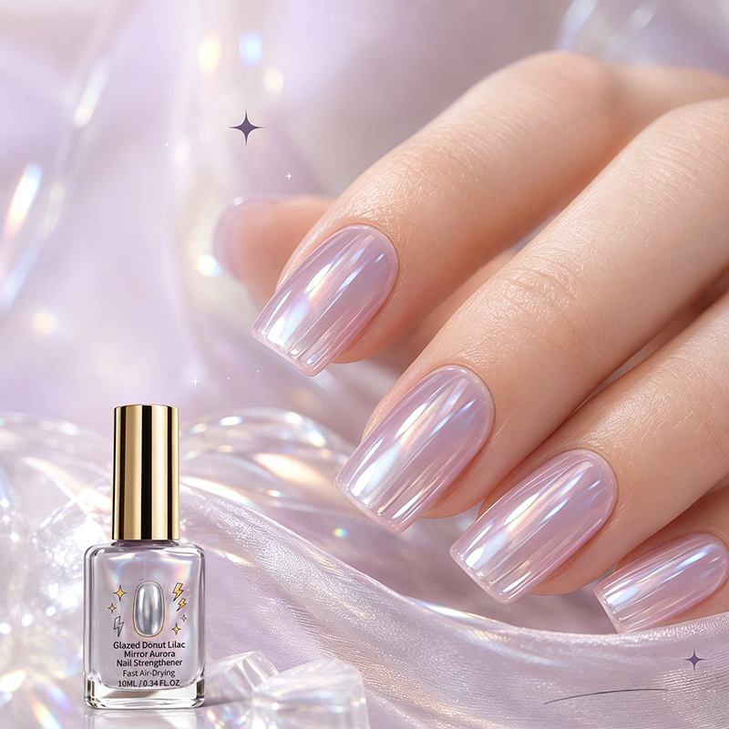 📢📢50% DE DESCUENTO !! ⏰Fortalecedor de Uñas Espejo Brillante Lila